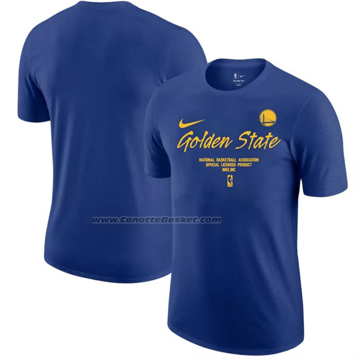Maglia Manica Corta Golden State Warriors Blu
